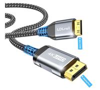 TIANYI-Câble DisplayPort vers Mini HDMI 1,5 m, UHD 4K @ 30 Hz DP vers Mini HDMI Uni-Directionnel (Nylon ¿ Résistant à la flexion) pour ordinateur de bureau, ordinateur portable, moniteur portable,