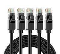 TIANYI-Câble Ethernet Cat 6 2m, Câble Internet Haute Vitesse 10gbps, Cordon de Raccordement Lan RJ45 Noir, Câble Ethernet Long Pour Jeux, Ordinateur, Télévision, Routeur, Modem, Bornier