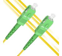 TIANYI-Câble Fibre Optique Monomode Simplex SC/APC-SC/APC 10Gbps 9/125¿m LSZH - Haute Vitesse Réseau - Jaune - 0.5m