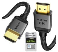 TIANYI-Câble HDMI® 10K 8K 5m, Certifié Câble HDMI 2.1 PS5 4K@120Hz/144Hz, eARC HDR10 Dolby Atmos DTS:X HDCP2.3 pour HDTV/Barre de Son/Blu-ray/Projecteur/Ordinateur Portable/Ecran/PC/Switch
