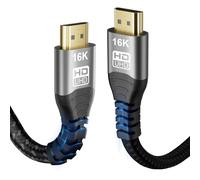 TIANYI-Câble HDMI 2.2 1.5m 96Gbps Ultra Rapide16K@60Hz, 8K@240Hz, 4K@480Hz for cable hdmi 2.1 eARC, HDR10+, Dynamic HDR, HDCP 2.3, Dolby Vision/Atmos Compatible Soundbar, Gaming PC, TV, Monitor