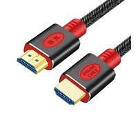 TIANYI-Câble HDMI 8K, Câble HDMI 2.1 Real Haute Vitesse 48Gbps 8K@60Hz 4K@120Hz,Supporte 3D eARC HDR Dynamique,Fonction Ethernet etc (8K 3M, Red)