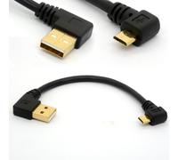 TIANYI-Câble mâle USB 2.0 à Micro USB B de 90 degrés Câble à extension de charge et à extension de charge à angle gauche 15cm