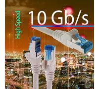 TIANYI-Câble réseau CAT6a Cat6 Cat6 10 Gbit/s 1 m magenta - 10 pièces CAT 6a S-FTP double blindage