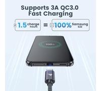 TIANYI-Cable USB C 20CM, Cable USB Type C Charge Rapide 3A QC 3.0, Cable Chargeur USB C USB2.0 Nylon Tressé pour Samsung Galaxy s21/s20/s10/s9/s8, Huawei P30/P20, Xiaomi-Gris Sidéral