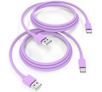 Tianyi-Cable Usb C Pour Iphone 16 15 Pro Max Plus,Usb C Vers Usb Charge Rapide [2m/Lot De 2] Câble Usb Type C Cable Voiture Pour Apple Carplay Compatible Avec Samsung S25 S24 S23,Ipad Pro-Violet