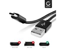 TIANYI-Câble USB C Type C vers USB A charge et data compatible avec Microsoft Xbox Series X, Series S/One Elite Controller 2 2.0 3A Nylon noir 1m console manette gaming