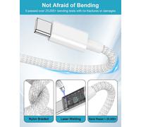 TIANYI-Câble USB C vers USB C 3M, 100W Câble USBC Charge Rapide pour iPhone 16/16 Pro Max/15/15 Pro Max/15 Plus, Macbook, iPad Air, Samsung, Cable Chargeur iPhone 15 16 Cable Chargeur Type C Cordon