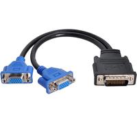 TIANYI-Cablecc Câble d'extension répartiteur DMS-59 broches mâle vers deux entrées VGA 15 broches RGB femelle pour carte graphique PC