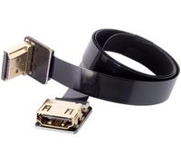 TIANYI-Cablecc CYFPV Câble plat HDMI mâle vers femelle FPC coudé vers le bas à 90 degrés pour photographie aérienne HDTV avec drone multicopter (50 cm)