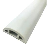 TIANYI-Cache-câble De Plancher Demi-Cercle À Usage Domestique Passe Câble Sol Souple, Matériau Souple en PVC Coupe Facile Floor Cable Cover CordsAnti-Pas Et Anti-Stress (Color : Blanc, Size : 3m)