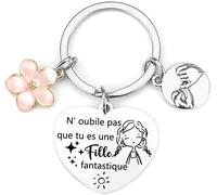 Tianyi-Cadeau De A Ma Fille Porte-Clés Fille A Ma Fille Cadeau Fille N'oublie Jamais Que Je T'aime Cadeaux De Famille Pour D'anniversaire, Noël,Remise Des Diplômes