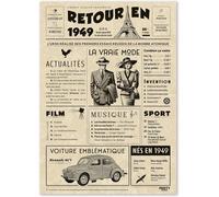 Tianyi-Cadeau Original Retour En 1949 - Idée Cadeau 76 Ans Femme Et Homme - Carte Anniversaire 76 Ans Femme Et Homme - Decoration Anniversaire 76 Ans Femme - Carte D`Anniversaire Avec Félicitations