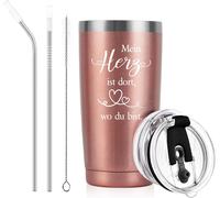 Tianyi-Cadeaux De Saint-Valentin Spéciaux Pour Vous, Femmes, Petite Amie, Épouse - Mon C?ur Est Là Où Vous Êtes - Cadeau D'anniversaire, Cadeau De Saint-Valentin Pour Elle, Femme, 600 Ml Tasse À Vin