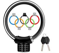 Tianyi-Cadenas Pour Bicyclette, Petit Anneau De Sécurité Portable, Antivol Inviolable, Résistance Au Cisaillement, Câble D'acier Épaissi, Bande Réfléchissante En Alliage(Noir)