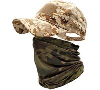 Tianyi-Camo Casquette Homme Avec Refroidissement Cache-Cou Casquettes De Baseball Visage Écharpe Armée Tactique Militaire Chapeau Tour De Cou Pour Courir Chasse Cyclisme Sports