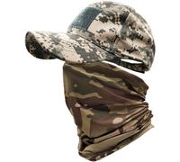 Tianyi-Camo Casquette Homme Avec Refroidissement Cache-Cou Casquettes De Baseball Visage Écharpe Armée Tactique Militaire Chapeau Tour De Cou Pour Courir Chasse Cyclisme Sports