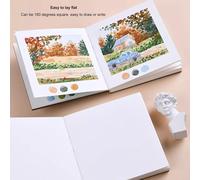 Tianyi-Carnet De Croquis À L'aquarelle, 30 Feuilles, 8x8 Cm, 300 G/M², En Papier Blanc, Petit Journal D'aquarelle Portable Pour Croquis, Peinture, Gribouillage, Écriture (Black)