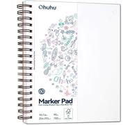 Tianyi-Carnet De Dessin Anti-Traçage Recto-Verso, Format Grand 19x25 Cm, Papier Lisse 150 G/M², 60 Feuilles/120 Pages \U2013 Reliure À Spirale, Pour Marqueurs Alcool, Dessin, Écriture