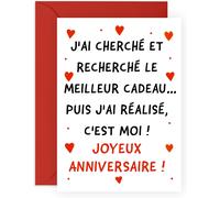 Tianyi-Carte D'anniversaire Drole Pour Homme Et Femme ¿ 'puis J'ai Réalisé, C'est Moi' ¿ Cartes D'anniversaire Pour Mari ¿ Cadeau Humour Pour Petite Amie Ou Petit Ami