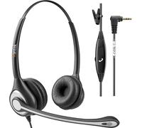 TIANYI-Casque 2,5 mm Filaire Binaural avec Micro Anti-bruit, WANTEK Oreillette de Centre d'appel pour Gigaset Panasonic Cisco Linksys SPA Zultys Téléphone Fixe Sans Fil Dect de Bureau(F602J25)