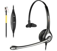 TIANYI-Casque Téléphone Fixe Monaural avec Micro Anti-bruit et Contrôle de Volume, WANTEK Écouteurs de Centre d'appel pour Yealink Avaya Cisco Grandstream Snom Panasonic KXT Téléphoniques IP(F600Y1)