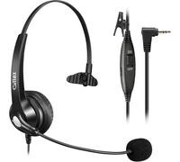 TIANYI-Casque Téléphone Fixe sans Fil de 2,5 mm Monaural avec Micro Anti-Bruit, Contrôle de Volume, Écouteurs de Centre d'appel pour Siemens Gigaset C430 C530 Cisco Linksys Spa Téléphones Dect