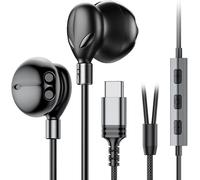 TIANYI-Casque USB C Pour iPhone 16/15 Pro Max Plus Écouteurs avec fil Type C Pour Samsung Galaxy S25 S24 Ultra S23 A16 In-Ear Casque fil Type C avec microphone Pour Apple iPad pro Google Pixel 9 (ME9