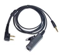 TIANYI-Cavo audio universale 2-pin a 3,5 mm con PTT compatibile con Midland G7 pro G8 G9 pro M24 M24 Plus M48 M99 G6 XT G7 XTR e 3,5 mm Audio Input Interface Headsets with Microfoni