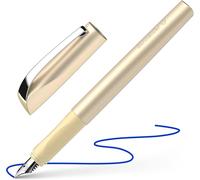Tianyi-Ceod Shiny Stylo À Plume (Pour Droitiers Et Gauchers, Plume M, Cartouche D'encre Bleu Royal Incluse) Light Gold, Medium