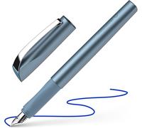 Tianyi-Ceod Shiny Stylo À Plume (Pour Droitiers Et Gauchers, Plume M, Cartouche D'encre Bleu Royal Incluse) Bleu, Medium