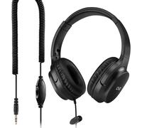 TIANYI-CGS-W6 Câble extra long pour TV et PC avec contrôle du volume, rallonge de 5,5 m, audio auxiliaire universel de 3,5 mm, casque stéréo filaire