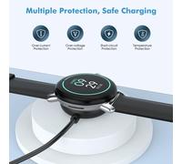 Tianyi-Chargeur Compatible Avec Google Pixel Watch 3/Pixel Watch 2, Station De Charge Magnétique Avec Câble De Chargement Usb-C De 1m Pour Fitbit Ace Lte/Versa 4/3/Sense 2/Sense, Noir