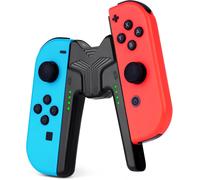 TIANYI-Chargeur Compatible avec Joy Con pour Nintendo Switch et OLED Model, Charging Grip Handle, Comfort V-Shaped Game Controller avec Indicateur LED, USB Type-C, Noir