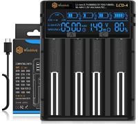 TIANYI-Chargeur de Batterie 18650, écran LCD pouvant Afficher la capacité, Chargeur Rapide 18650 2 A, Convient pour Batterie au Lithium 3,7 V et Batterie Ni-Mh/Ni-CD AA AAA 1,2 V