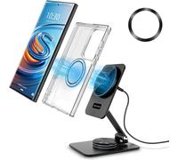 TIANYI-Chargeur magnétique sans Fil pour Samsung Galaxy S25 Ultra/S24, Support de Charge de Voyage Pliable Mag-Safe pour iPhone 16/15/14/Pixel 9 Pro/8, Support en Aluminium, Chargeur de téléphone And