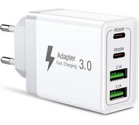 TIANYI-Chargeur Multi USB C 40W + 15W, Adaptateur USB C PD QC3.0, Chargeur de téléphone Portable Rapide à 4 Ports. Adaptateur USB C PD20W pour téléphones Samsun Xiaomi Huawei Realme Oppo, Redmi, Onep