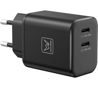TIANYI-Chargeur Secteur Ultra Rapide 45W Duo pour Samsung, USB C 2 Ports GaN II Adapter Compatible avec Samsung Galaxy S22 Ultra/S22+/Tab S8 Ultra/Z Flip 4/Z Fold 4, Adaptateur 20W pour iPhone