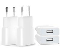 Tianyi-Chargeur Usb 5v / 1a 4pack Mini Usb Mural Chargeur Secteur Usb Adaptateur De Prise Universel Compatible Avec Iphone Apple, Samsung, Nexus, Nokia, Huawei, Xiaomi, Htc, Sony, Lgtablettes, Mp3-Bl