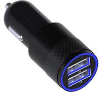 Tianyi-Chargeur Voiture/Camion Allume-Cigare Usb ¿ Double Port Usb 5v / 4.8a / 24w Chargeur De Voiture Compatible Avec Iphone Séries 17/16/15/14/13, Samsung Galaxy S25/S24/S23/S22/S21 - Noir