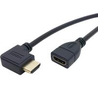 TIANYI-Chenyang Left Angled 90 Degree Connector HDMI 1.4 avec Ethernet - 3D Type A mâle à Une Femelle Câble d'extension 0.5m