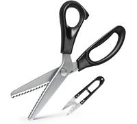 Tianyi-Ciseaux Cranteurs Noir 23,5 Cm Ciseaux De Couture Professionnels Noir En Acier Inoxydable Ciseaux À Denteler Pour Travaux Manuels Cuir Coton Papier Tissu