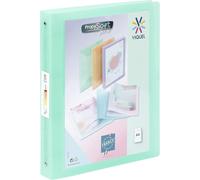 Tianyi-- Classeur Souple A4 Maxi Personnalisable - 4 Anneaux - Dos 4cm - Pour Documents A4 - Vert Translucide