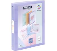 Tianyi-- Classeur Souple A4 Maxi Personnalisable - 4 Anneaux - Dos 4cm - Pour Documents A4 - Violet Translucide