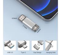 TIANYI-Clé USB C 128Go Dual, Clef USB 3.0 et Type C 128 Go OTG Flash Drive pour MacBook Google Chromebook Pixel, Smartphone Samsung Galaxy S8, Huawei P20 Matebook