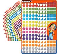 Tianyi-Cleopatre ¿ Gommettes Autocollantes Géométriques Holographiques ¿ 8 Couleurs ¿ Paquet De 10 Feuilles (1760 Stickers)