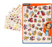 Tianyi-Cleopatre Gommettes Autocollantes Papillons/Oiseaux/Coccinelles/Abeilles ¿ Multi Couleurs ¿ Paquet De 24 Feuilles (936 Stickers)