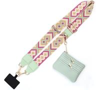 Tianyi-Clip And Go Sangle De Téléphone Avec Portefeuille À Bandoulière - Pochette À Fermeture Éclair - Dragonne De Poignet Avec Portefeuille, Sangle Antivol Réglable Pour Femme