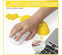 TIANYI-Cloud Souris Repose-Poignet pour Clavier, Wrist Rest Support De Poignet Ergonomique pour Tapis De Souris Avec Sous-Verre, Repose-Mains pour Ordinateur, Ordinateur Portable, Souris-Jaune