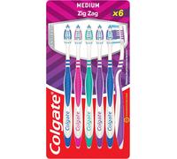 Tianyi-Colgate -Brosse À Dent Zigzag - Poils Croisés-Nettoyage Des Espaces Interdentaires - Élimine Les Bactéries - Procure Une Haleine Fraîche - Nettoyage Langue Et Joue-Lot De 6 Brosses À Dents